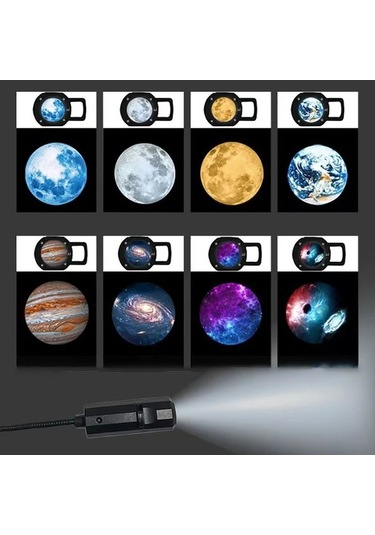 Willowhaven 8-usb Plug 1 4 8 Adet Usb Ay Dünya Projeksiyon Işık Araba Ev Dekor Kamp Parti