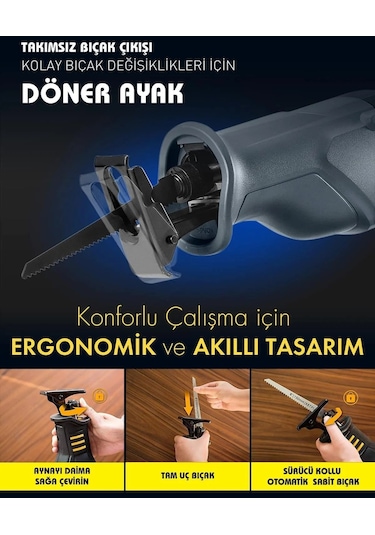 Moonshop XDrive 6 Devir Ayarli Kemik Kesme Tilki Kuyruğu Testere