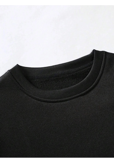 Adrift Manfinity Homme Hand Print Drop Shoulder Sweatshirt Beyaz Siyah