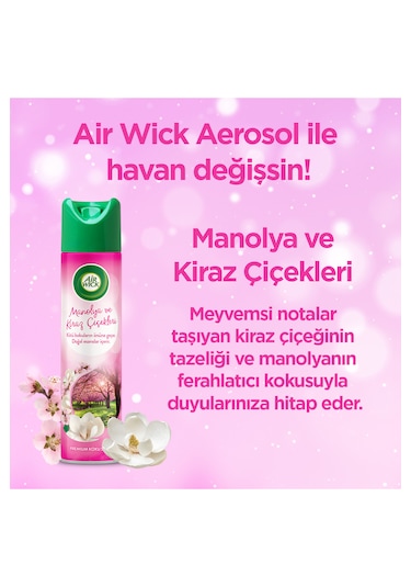 Air Wick Aerosol Manolya Ve Kiraz Çiçekleri 6 x 300 ML