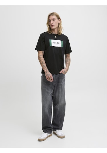 Erkek Gögüs Logo Baskili Tisört - Hayato - 12278508 Black