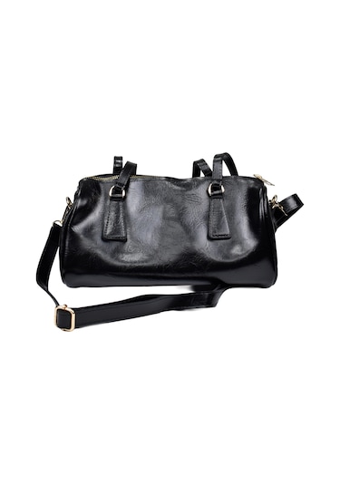 Kadın Silindir Baget El Ve Omuz Çantası Siyah Siyah