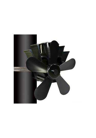 Gajeena Alüminyum 5-bıçaklı Isı Güçlü Odun Sobası Fanı, Odun Yakıcı Kömürlü Heater Için Isı Dayanıklı Değiştirme Bileşeni Siyah Diğer