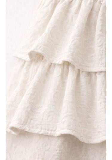 Baby Corner Fırfırlı Kız Bebek Elbise Bej