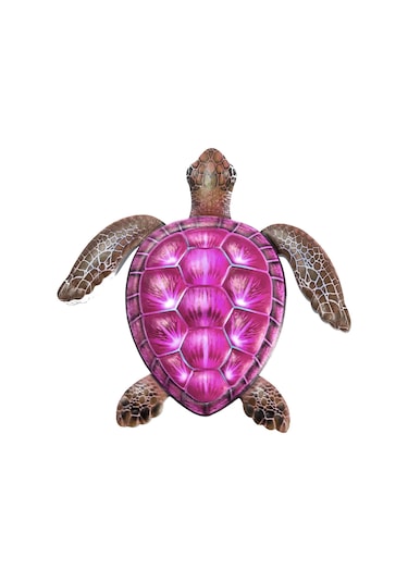 Reedark Pembe Kaplumbağa Duvar Dekoru, Metal Deniz Temalı El Yapımı Heykel 112 Karakter Diğer