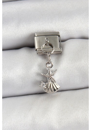 316l Çelik Sallantılı Zirkon Taşlı Deniz Yıldızı Ve İstiridye Model Gümüş Renk Nomination Charm - Tj-bc1454 Diğer