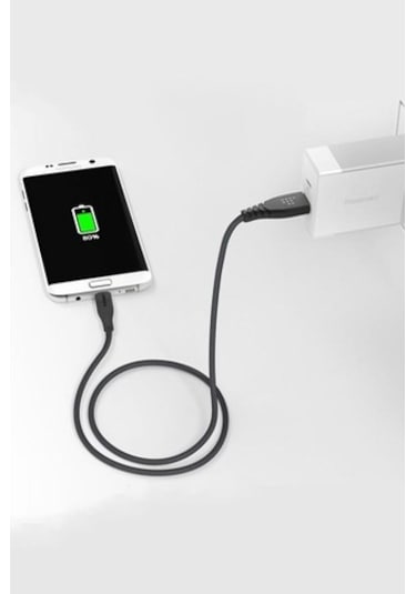 Tronsmart MUC04G 2.4A Micro USB Şarj ve Data Kablosu Siyah 1 Metre