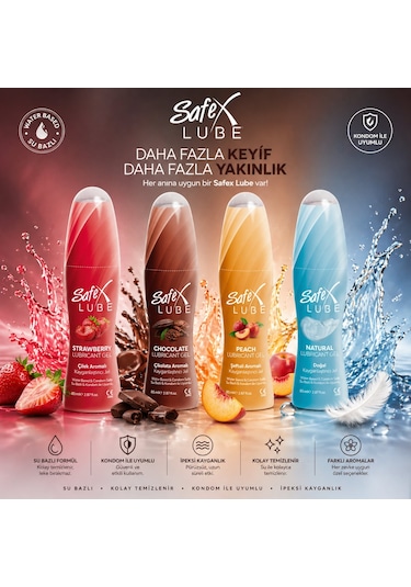 Safex Lube Şeftali Aromalı Kayganlaştırıcı Jel 85 ML