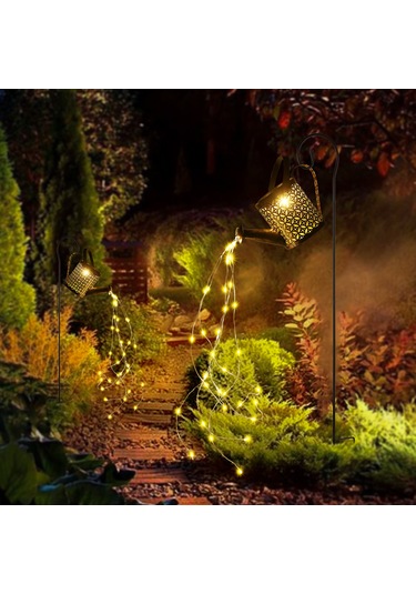Dofolink B Tipi Güneş Enerjili Sulama Kabi Işıklı Dekorasyon - 36 Led, Ip65 Su Geçirmez, 600mah Şarjlı Pil, Islak Kontrol, Halka İle Teslim Diğer