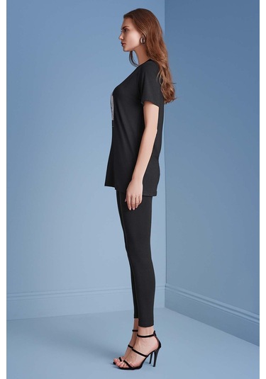 Dar Paça Siyah Penye Tayt SiYAH