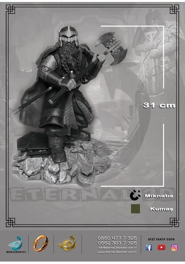 Lord Of The Rings Yüzüklerin Efendisi - Gimli Ready To Fight-242