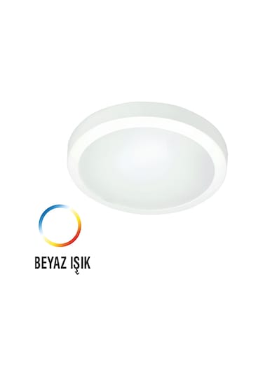 Dekoratif 24w Led Glob Tavan Armatürü- Beyaz Işık - 25cm -2li Pak Beyaz