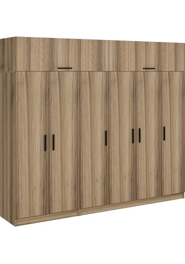 Minar Kale 6 Kapaklı 2 Ç Dolap Ve Yüklük Dore 255cm Ceviz