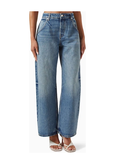 Eb Denim Enzo Cropped Barrel Jean - - Rahat Mid - Rise Ve Geniş Paça Tasarımı Mavi