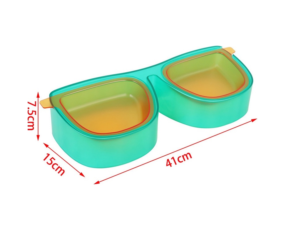 Yystore Plastik Gözlük Şekli Yüksek Kapasiteli Evcil Hayvan Maması