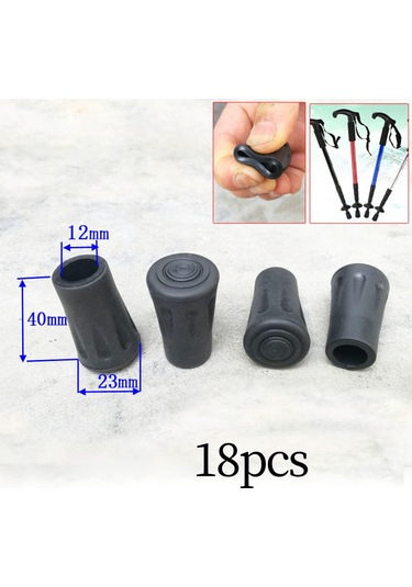 Dolıty 18x Yürüyüş Kutup İpuçları, Trekking Sopa Siyah