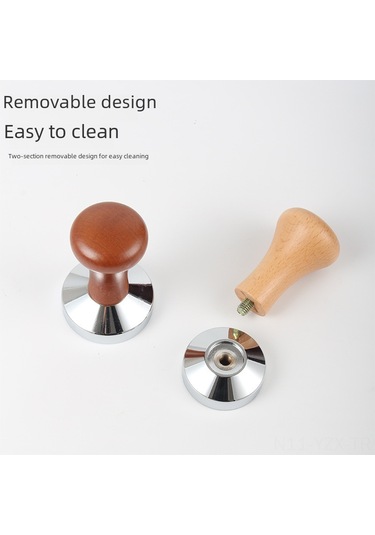 Yaozixa Kahve Tamamlama Aleti: Ahşap Saplı Metal Pres 53mm, Dayanıklı Çelik Kaplama, Profesyonel Kahve Dağıtımı Ve Presleme Diğer