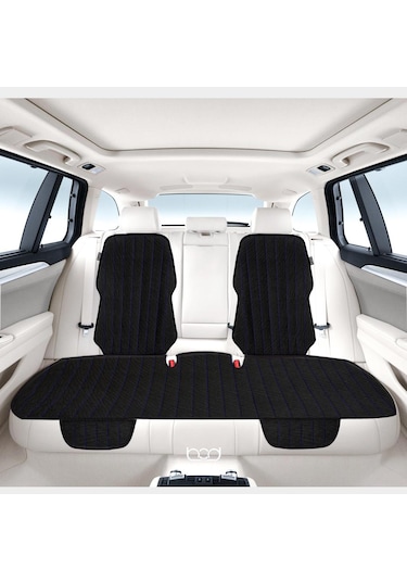 Bod Vodina Serisi Tay Tüyü Cepli Oto Koltuk Minder Seti Koltuk Koruma Kılıfı Ön Arka Set Siyah-mavi