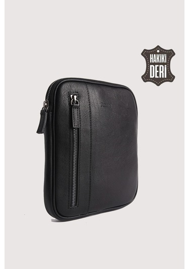 Hakiki Deri Erkek Postacı Çantası Siyah Smr9250 Siyah
