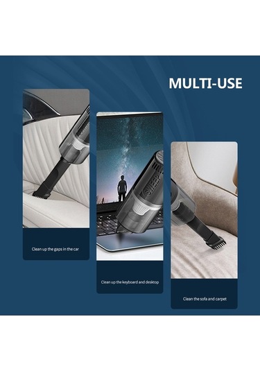 Moly Yunboo K-7 Siyah Kablosuz Süpürge: Usb Şarjlı, 1800mah, 30+ Dak, Minik Boyut, Ev Tipi, Yüksek Emme