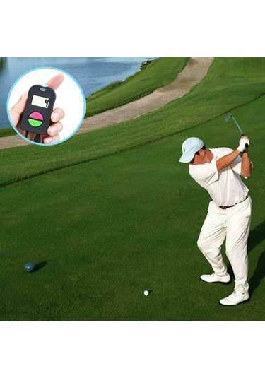 Qingmipy Sesli İpucu İle Golf Sayaç, 0-9999 Arası Sayma, Abs Malzeme, Kol Askısı İle Taşınabilir Pil Dahil Değil Siyah