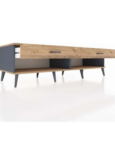 Kronos Tv Ünitesi 2 Çekmeceli 176x59x51 Antrasit-çam/çam Atlas Çam/atlas Çam
