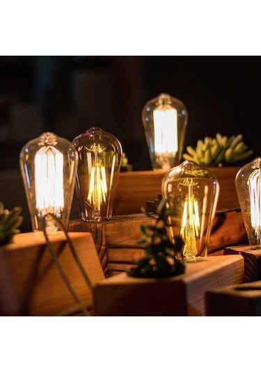 Edison St64 Flamanlı Rustik 4w Dekoratif Led Ampul 5'li Vintage