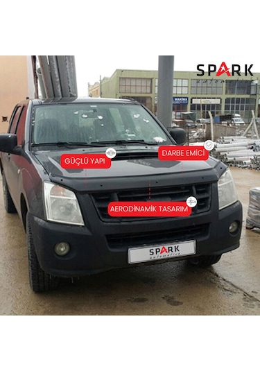 Isuzu D-max 2006-2012 Yıl Aralığı Uyumlu Kaput Rüzgarlığı 4mm Siyah
