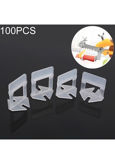 Sones 100 Adet 1,5 Mm Uzatma Karo Tesviye Sistemi Klips Takımı Duvar Zemin Karo Aralayıcı Döşeme Aracı Döşeme Bulucu Aracı Og6480