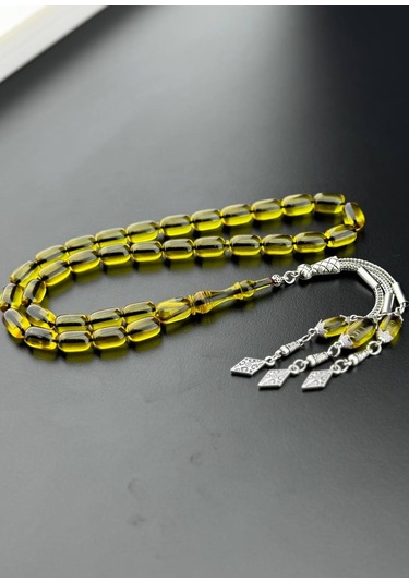 Vip Tasarım Ateş Kehribar Tesbih Hcz-model Ttreewq Sarı