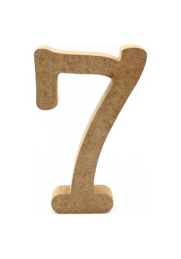 Na Neşeli Ahşap 15 Cm 18mm Dik Durabilen 7 Rakamı.ahşap Sayı Söz Nişan Doğum Günü Tabela Duvar Yazısı Duvar Süsü Model 15cm18mm7rakamı