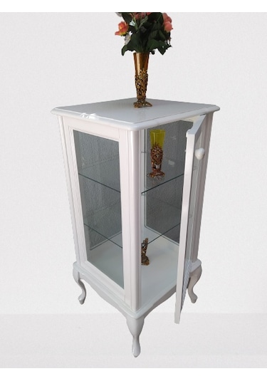 Bengimobilya Gümüşlük Kare Model 98 Cm Parlak Beyaz Boya Kayın Lükens Aslan Ay