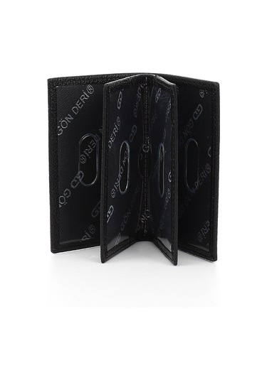 Gönderir Siyah Gön Hakiki Deri Unisex Kartlık 06205 Siyah