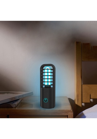 Uv Işık Şarj Edilebilir Ultraviole Işık Taşınabilir Uv Lamba Ultraviole Ve Ozon Temizleme Işığı Mobil Ultraviole Lamba Siyah