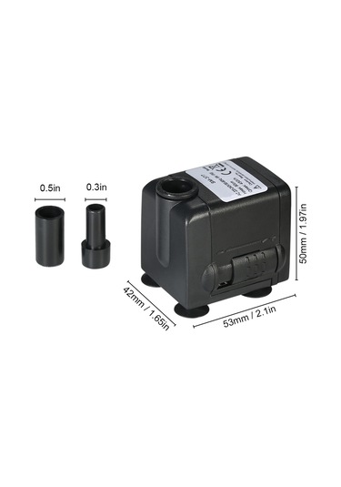 Xindoker Akvaryum Ve Su Bahçeleri İçin Epoksi Kaplı Dalgıç Pompa - 450l/saat Akış Hızı, Ip68 Su Geçirmez