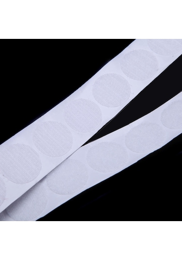 500 Adet 20mm Noktalar Kendinden Yapışkanlı Beyaz Paralar Kanca Ve Döngü Yapışkan Stick-on