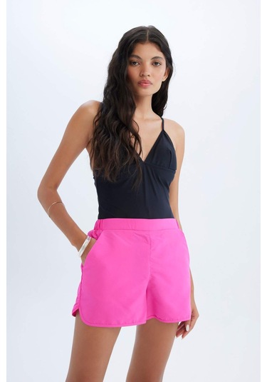 DeFacto Regular Fit Deniz Şortu-Fall in Love T5639AZ24SMPN615 Pembe
