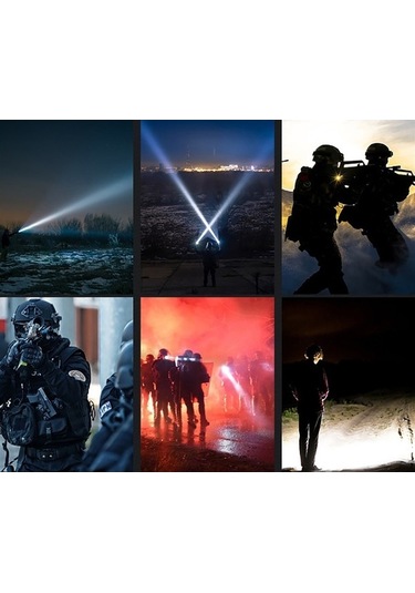 Wondernest 2025 Yükseltmesi Zoom Siyah Sensörlü Şarj Edilebilir Güçlü Far Siyah