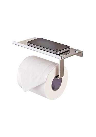 Fastbuy Paslanmaz Çelik Tuvalet Kağıdı Tutucu, Kağıt Rulo Askısı, Cep Telefonu Saklama Rafı Diğer