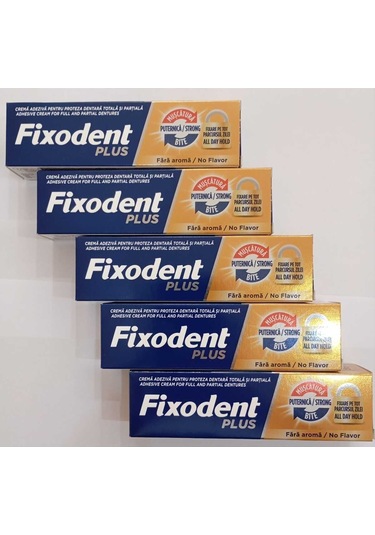 Diş Protez Yapıştırıcı Krem Plus Güçlü Tutuş 40 Gr X5 Adet