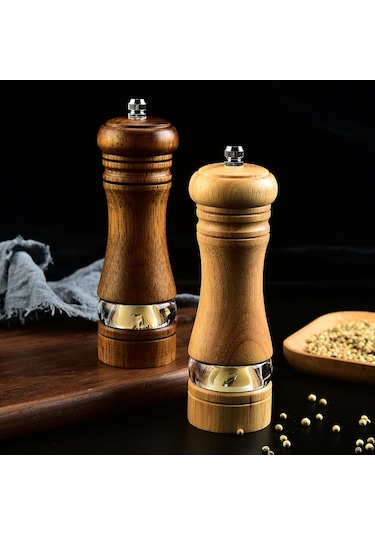 Youmex Ahşap Somon Biber Değiştirici, Seramik Çekirdekli, Manuel Değiştirme, Ev Ve Hediye İçin Uygun, Modern Minimalist Tasarım, Akrilik Kapaklı, Oak Ahşap, Kapsamlı Piyasa Talepi Diğer