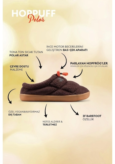 Hoppuff Polar Kahve Barefoot Çocuk Ayakkabı Kahverengi