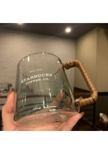 Dofolink İtalyan Tarzı 473 Ml Çift Duvarlı Cam Bardak, Balık Yüzü Desenli, Çay/kahve İçin, 1 Adet, Yıkama Makinesine Uygun