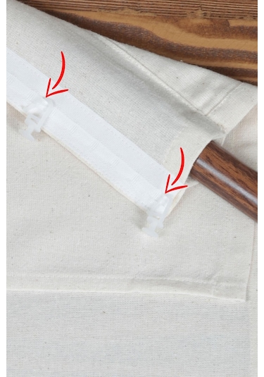 Naturel Perde Vintage Çift Kanat Dikey Fırfırlı Krem