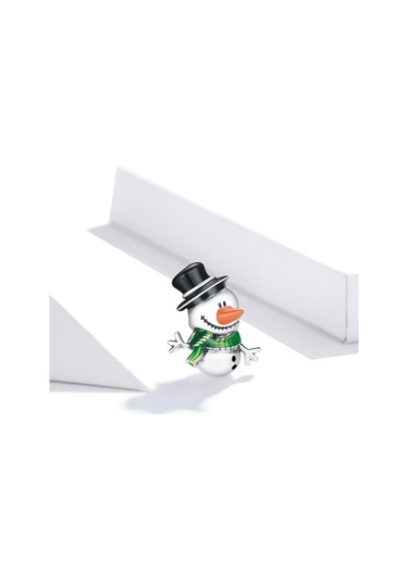 S925 Ayar Gümüş Kardan Adam Boncuk Dıy Bilezik Kolye Aksesuarları Çok Renkli