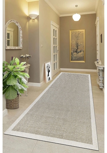 Sisal Bordürlü Jut Hasır Kaymaz Taban Çerçeve Model Siyah