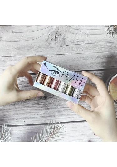 6 Adet Flaş Likit Eyeliner Kalem Dayanıklı Parlak Su Geçirmez Renkli Likit P5004z-b Dark Topaz