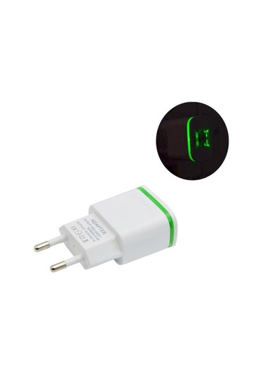 Sandwich Beyaz 5v 2.1a Usb Çift Portlu Avrupa Standartı Duvar Şarj Cihazı, Hızlı Güvenli Şarj