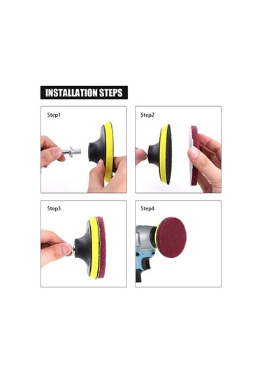 Sones 13'ü 1 Arada 4 İnç Sünger Bulaşık Pedi Zemin Duvar Pencere Cam Temizleme Kireç Çözücü Elektrikli Matkap Fırça Başlığı Seti
