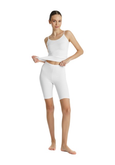 Blackspade Kadın Büyük Beden Boxer Essential 1309 Beyaz